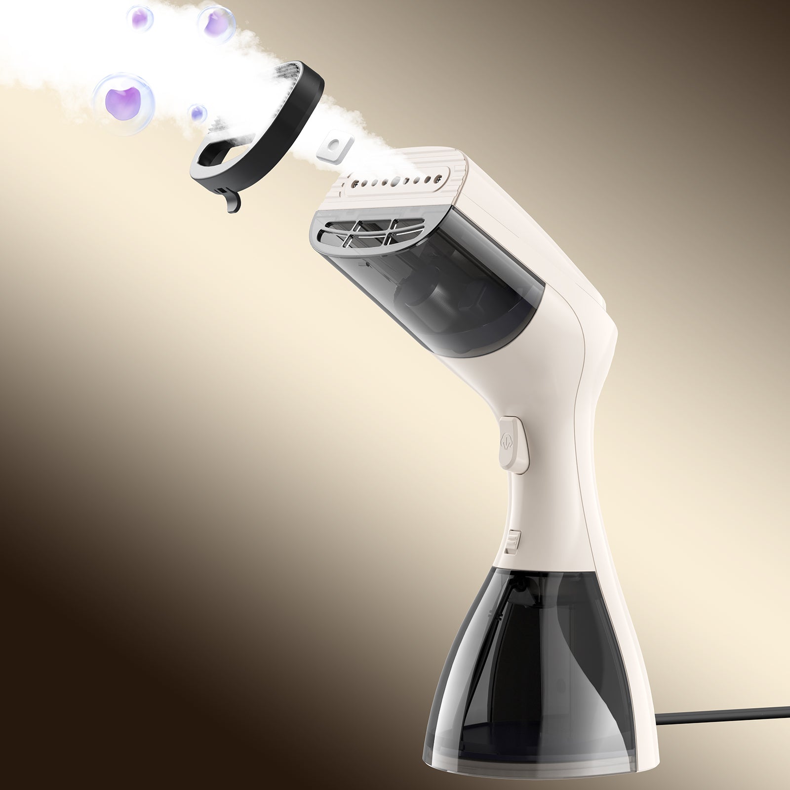 Morus V3 吸着式衣類スチーマー 真空吸着式スチームアイロン 香り付け機能 時短ケア ピタッとシワ伸ばし 除菌・脱臭・花粉ケア対応 350ml 大容量タンク 自立式設計 アイロン台不要 片手操作 PSE認証済 - 株式会社モルス